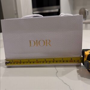 Dior White Bag with Gold Logo
